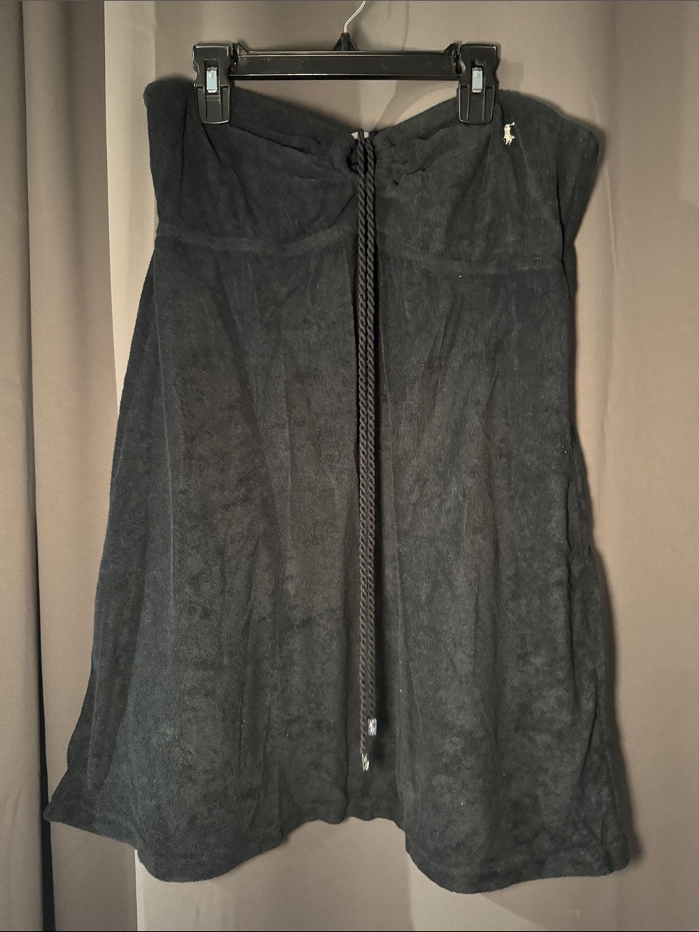 Ralph Lauren Black Terry Bathing Suit Cover Up